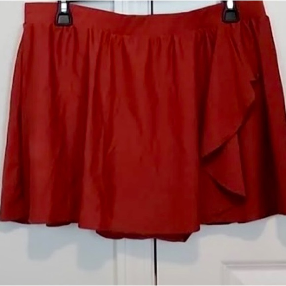 Tankini swim skirt bottom dark orange size 2x